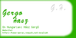 gergo hasz business card